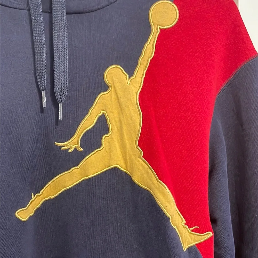 Men's Navy Hoodie with Red & Gold Graphic
